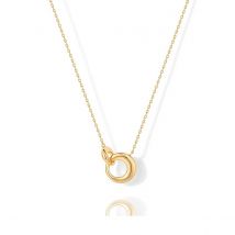 Gold plated Exquisite Interlaced Pendant Necklace for Women Ring Chain Pendant Necklace