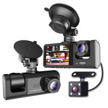 Enregistreur vidéo de conduite vidéo HD, modèle privé, 2 pouces, trois objectifs, vente en gros, grand angle, DASHCAM