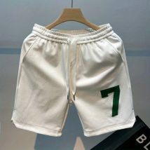 Men's Clothing basketball shorts men's summer thin loose sports shorts ins  high street white casual shorts