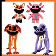 2024 Nouvelle série de jeux Smiling Critters Jouets en peluche Monstre de la terreur Grande bouche Chat violet Chat violet terrifiant Peluche en peluche Cadeau