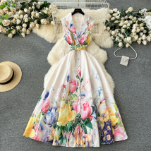 Robe longue sans manches pour femme Robe longue sans manches