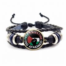 Palestinian flag time gem bracelet vintage handmade multi layer braided leather bracelet hand jewelry
