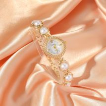 Coffret cadeau de bijoux personnalisé pour femme, montre, bracelet en perles, collier, boucles d'oreilles, bague, strass (