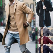 trench manteau en tweed pour hommes