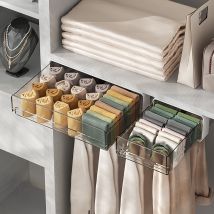 Organisateur familial sans perforation, tiroir sous la table, boîte de rangement de bureau invisible, boîte de rangement suspendue de grande capacité, type tiroir, boîte de rangement pour sous-vêtements pour animaux de compagnie