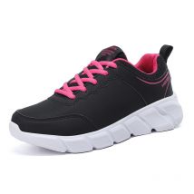 Women's Casual Running Shoes, Fall And Winter Leather Upper, Lightweight Plus Size Hiking Padded Warm Sneakers,
