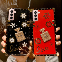 Luxury Diamond Perfume Bottle Case For Samsung A30 A50 A51 A71 A12 A13 A31 A32 A52 A72 A21S M31 M51 M12 Protective Phone