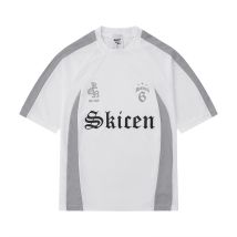 Men's Clothing Letter Print Short Sleeve Men's New Niche Design Hip Hop Loose T Shirt Top Trend