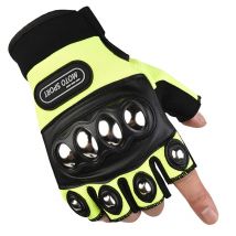 Gants tactiques pour moto, gants d'équitation à demi-doigts à coque dure en acier inoxydable anti-chute, gants d'équipement de vélo de montagne pour hommes