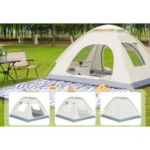 Outdoor 2-person Tent With Thickened Equipment, Portable And Automatic Pop-up, 3-4 Person Camping Outdoors, Rainproof