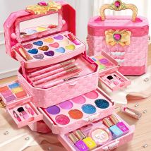 Music children cosmetics suitcase toy set girl birthday gift little princess makeup box nail polish