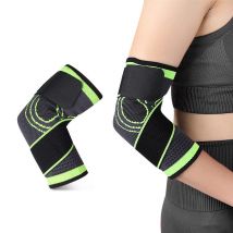 Protecteur de coude élastique sous pression tricoté en nylon respirant, protecteur de coude de sport élastique sous pression, respirant et évacuant l'humidité