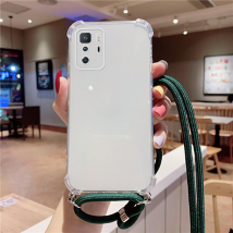 Coque de téléphone de luxe en Silicone avec lanière, étui Ultra-fin pour Xiaomi Redmi Note 10 S 9 8 Mi 12 11 T Lite Pro