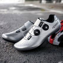 Chaussures de cyclisme avec antivol pour homme, VTT, route, femme, à semelles rigides et à assistance électrique