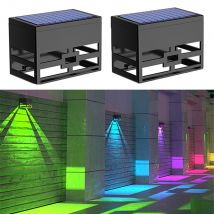 2/4 pièces lampe murale solaire extérieure étanche balcon cour rue jardin décoration lumière Led RGB solaire escaliers clôture éclairage