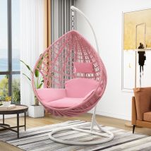 Balançoire suspendue en rotin pour extérieur, maison, patio, chambre à coucher, chaise paresseuse, balcon, hamac, berceau