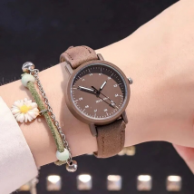 Femmes montres Bracelet en cuir PU femmes montres à Quartz étanche cadran rond rétro Bracelet montre dames filles montre-Bracelet