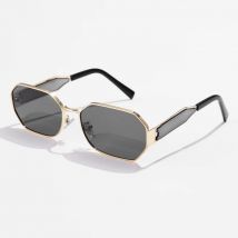 New Arrivals Fashion Square Vintage Sunglasses Women Men Brand Designer Retro Metal Rectangle Sun Glasses Female Male Popular Black