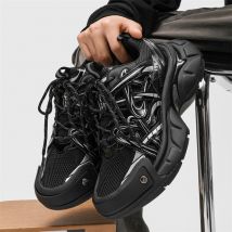 Nouvelles baskets Hipster noires à plateforme Daddy shoes