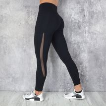 Pantalons de yoga en maille pour femmes, leggings de sport, évacuant l'humidité, nouvelle collection