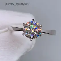 GOLD SIER Island 1.5 Carats Sier Color For Women Anillos De Jewelry Bizuteria Dia Ring