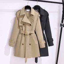 Vêtements pour femmes printemps nouveau style britannique kaki tenue de style coréen manteau de printemps et d'automne