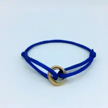 New fashion hot stainless steel designer 3-Ring Metal Buckle Ribbon Lace Chain Multi Color Adjustable Size bracelet