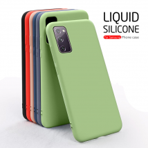 Coque en silicone liquide pour Samsung Galaxy S21 Ultra Plus fan edition Camera S21 S 21 Cover Coque