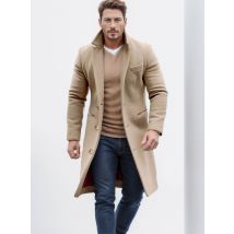 Vêtements pour hommes manteau en laine manteau en laine mi-long pour hommes coupe ajustée col de costume coupe-vent