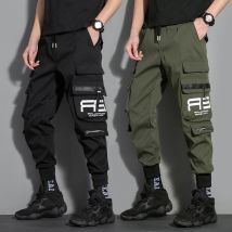 men's clothing Functional overalls for men, handsome loose legged pants, men's casual pants, summer men's loose sports pants, men's pants
