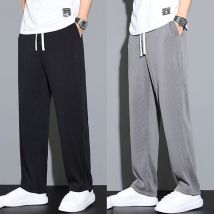 Men's Clothing Straight sports pants men loose summer drape sweatpants thin wide-leg pants men quick-drying versatile men's casual pants