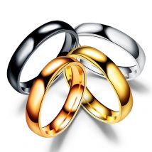 Bague en acier inoxydable et titane avec plaque lumineuse intérieure et extérieure, tendance et rafraîchissante, nouvelle collection