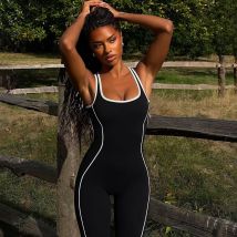 Women's Clothing Hollow Back Yoga Clothes Dance Sports Jumpsuit Hip Lifting Elastic Sexy Sleeveless Jumpsuit Yoga Clothes