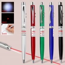 Multifunctional laser pointer pen with LED lamp infrared cat stick creative laser ballpoint pen printing LOGO