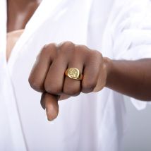 nouveau produit bague en cuivre avec lettre en ancienne police anglaise pour femme, bague ronde, bijoux tendance, cadeau de Noël