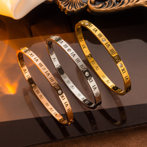 Unisex Jewelry Fashion Roman numerals simple fashion trendy  bracelet couple bracelet