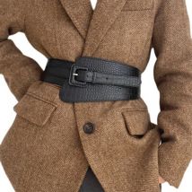 Ceinture élastique super large pour femme avec ceinture de jupe de manteau, ceinture de ventre pour vêtements d'extérieur pour femme avec costume