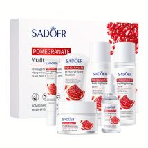 Pomegranate Skincare 6-Piece Gift Set Hydrating, Moisturizing, Cleansing & Nourishing Face Daily Cleansing, Hydrating, Maintenance Skincare Set
