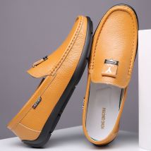 Men Loafers Leather Shoes For Men Casual Shoes Moccasins Breathable Sneakers Men Driving Shoes Comfort Flats