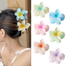 Pince à cheveux en forme de fleur, dégradé de couleur, pince à cheveux, douche, tête arrière, accessoire léger pour cheveux