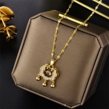 Smart Long-life Lock Titanium Steel Necklace Chain Pendant Accessories