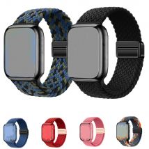 Bracelet de montre en nylon tissé pour iWatch 49 mm, 45 mm, 44 mm, 42 mm, 41 mm, 40 mm, 38 mm, bracelet à boucle magnétique pour iWatch Ultra 2 SE 9 8