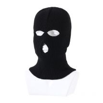 New winter warm knitted balaclava hat knitted head cover three hole hat 2 hole head cover