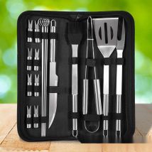 Ensemble d'ustensiles de barbecue en acier inoxydable pour la maison, le camping en plein air, les accessoires de couteaux et de fourchettes portables