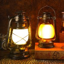 lampe de camping lampe d'ambiance flamme lampe de camping tente lanterne rétro lampe portable d'extérieur cadeau