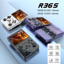 R36S Retro Handheld Game Console 3.5 Inch IPS Screen Portable Pocket Video Player 64GB RG35S Plus Linux System