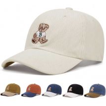 Casquette de baseball brodée mignonne pour hommes, casquette de sport en velours côtelé, chapeau de soleil décontracté