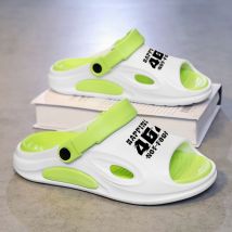 Nouvelles sandales à bascule en caoutchouc EVA double couleur style couple une ligne