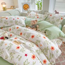 Ensemble de housse de couette nordique élégant 4 pièces - Drap de lit double pour une chambre moderne