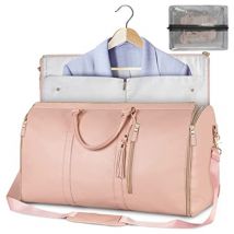 Sac de voyage pratique pour vêtements, grand sac de voyage en cuir PU, sac à bagages, sac à main de voyage à la mode pour femmes